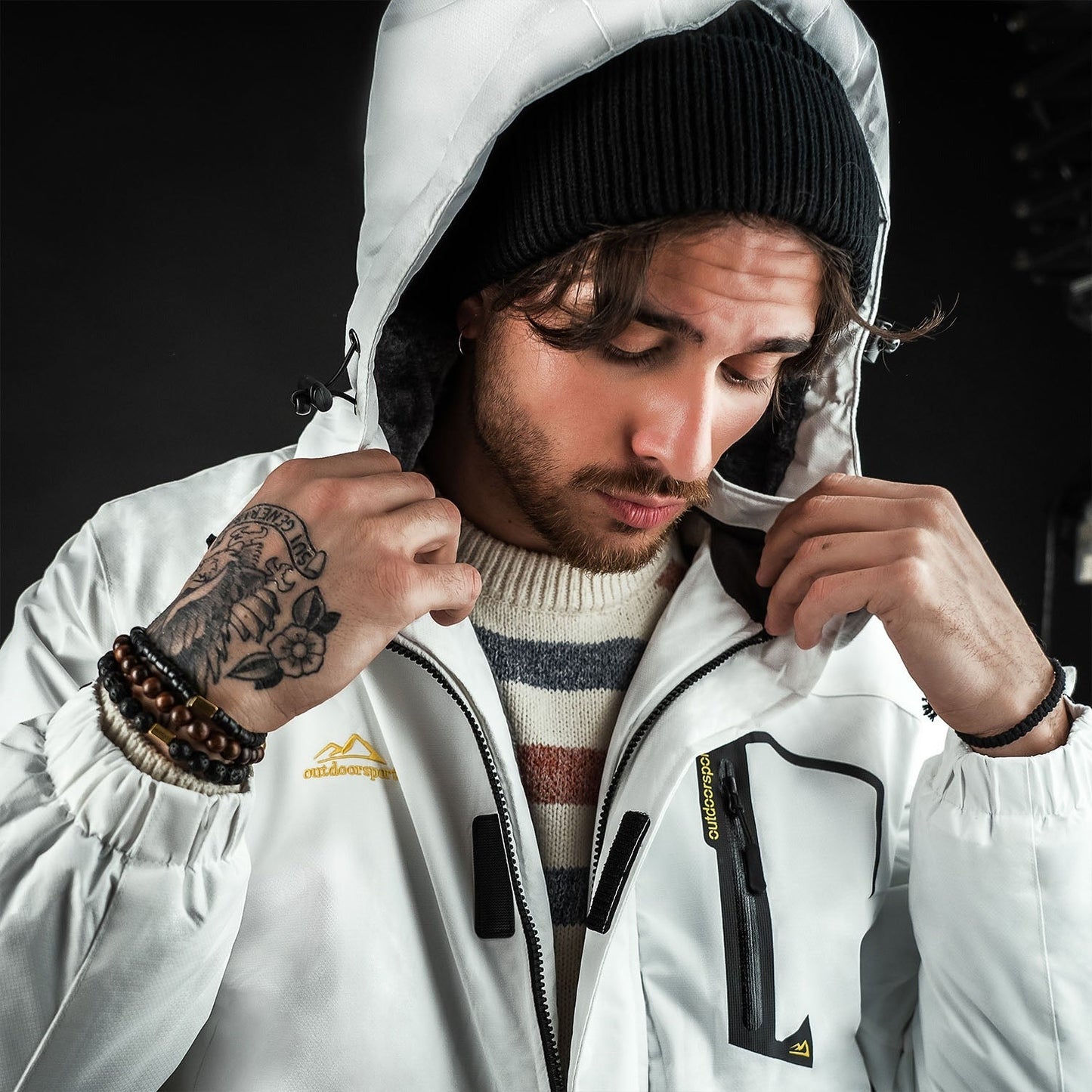 Arctic shield outdoorjacke orange grau - max