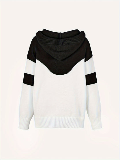 Apricotfarbener Colorblock Hoodie - Mila