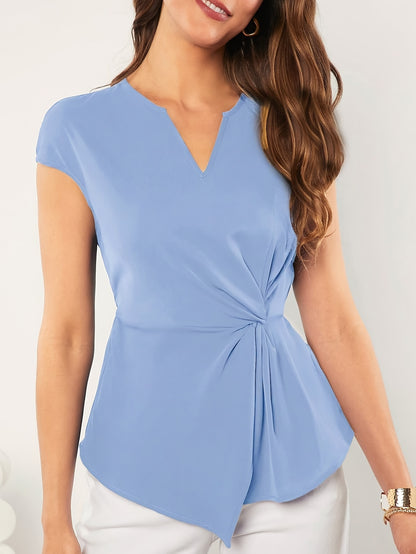 Himmelblaue Bluse - Lina