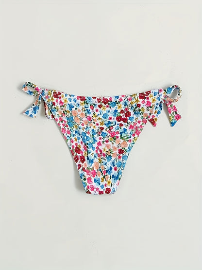 Geblümte Bikinihose Weiß - Sophie