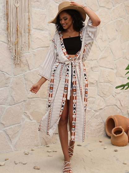 Weißes Boho-Kimono - Leila