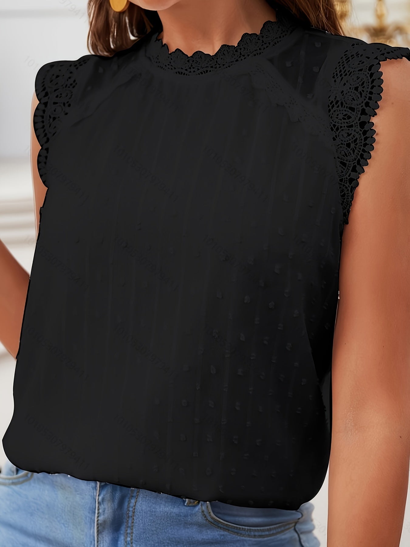 Weiße Spitzenbluse - Anna