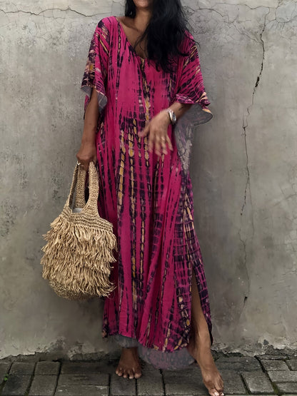 Schwarzes maxi-kaftan kleid - Lisa