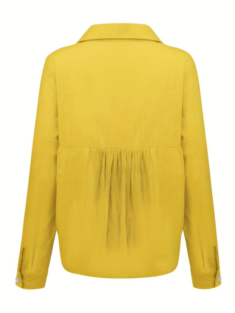 Weiße Leinen shirt - Amelia