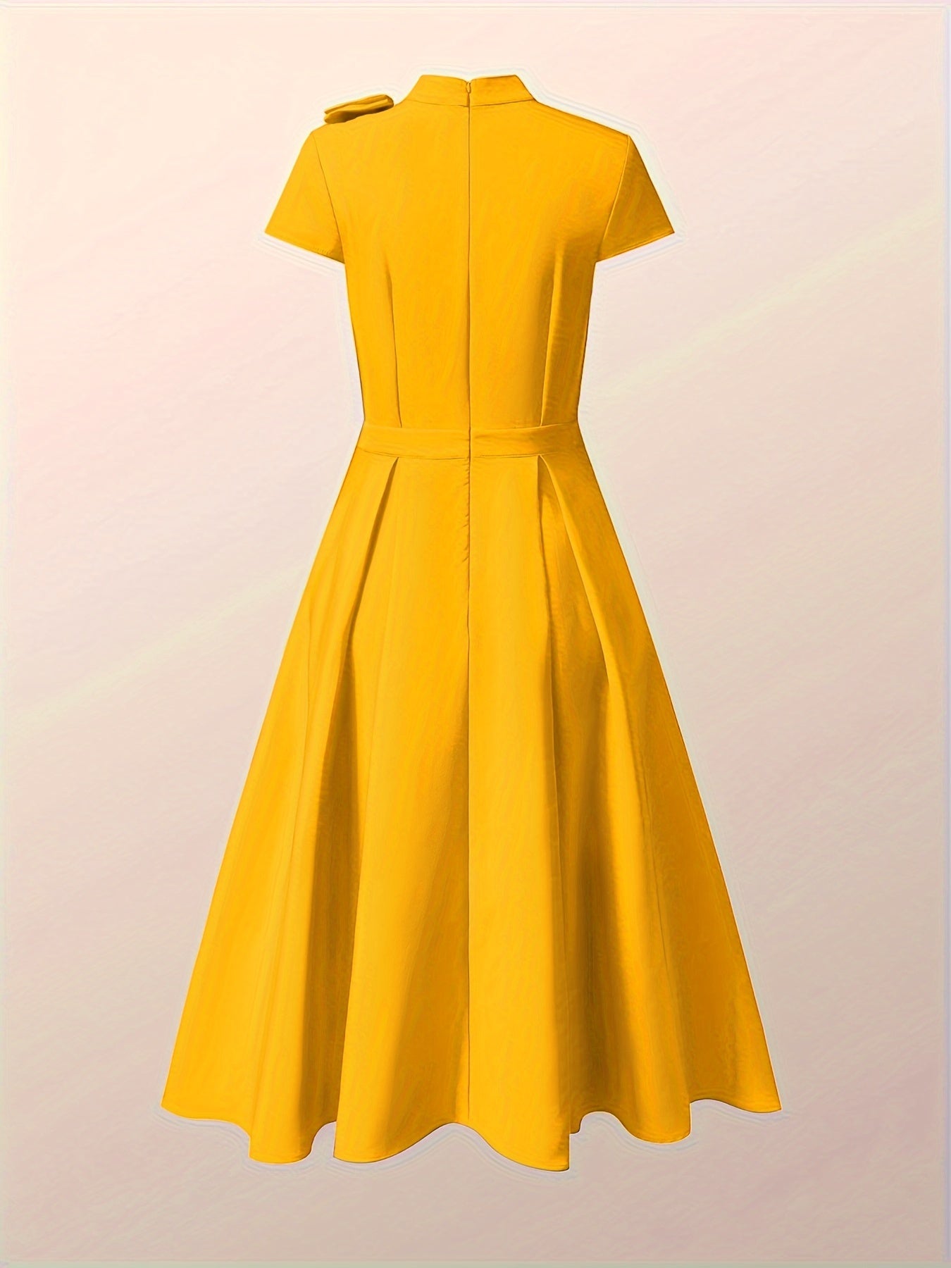 Sonnen-gelbes midikleid - isabella