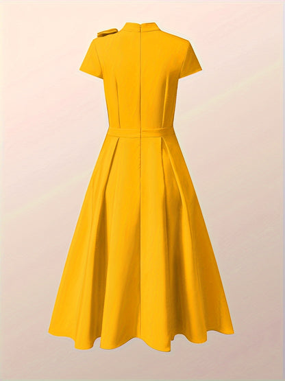 Sonnen-gelbes midikleid - isabella