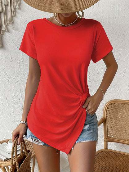 Weißes Twist-Shirt - Eva