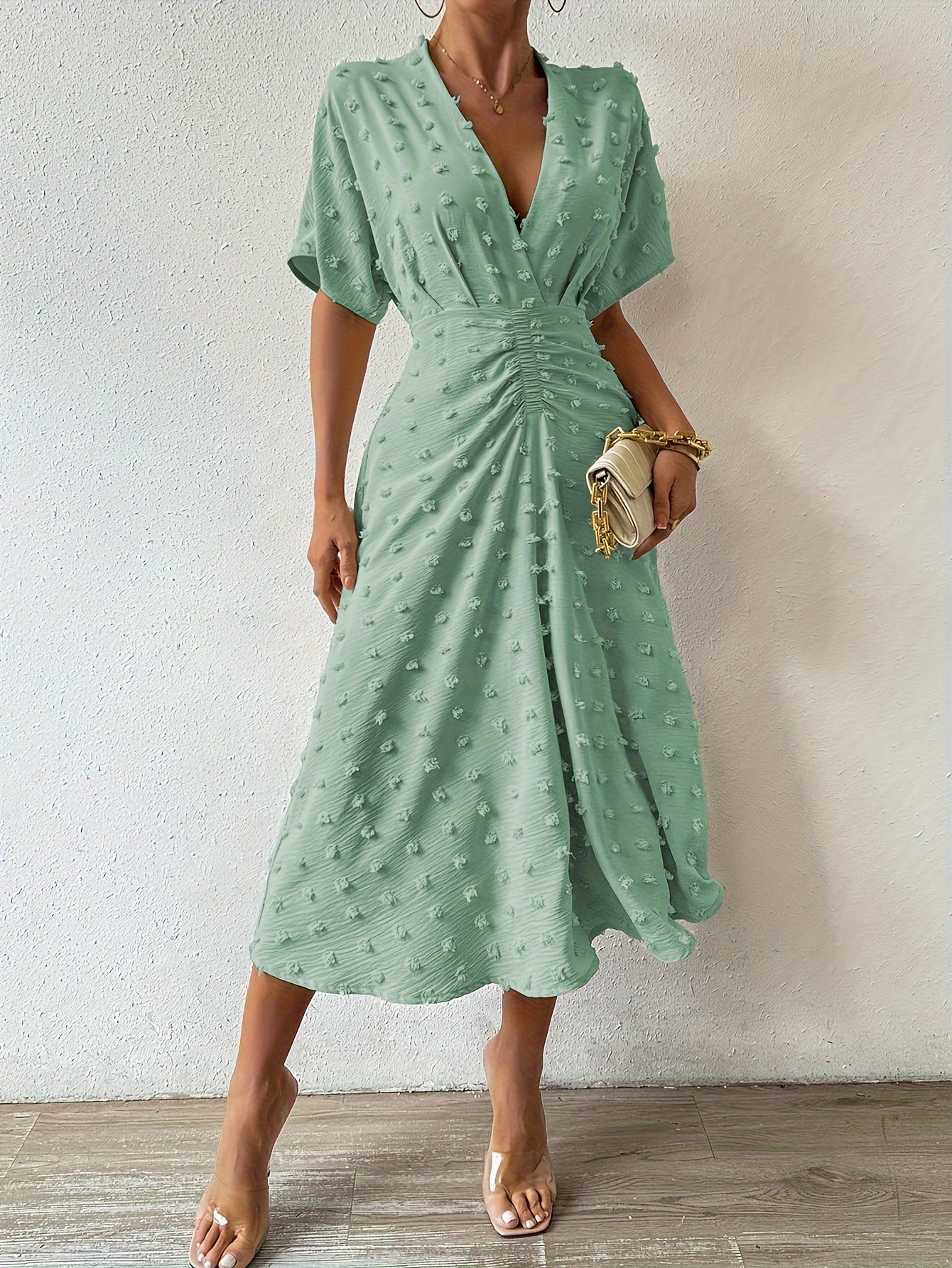 Sommerkleid Lila V-Ausschnitt - Amelie