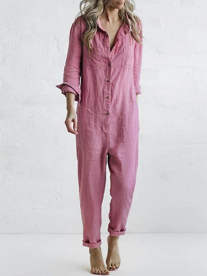 Charlotte - Olivgrüner Utility-Jumpsuit