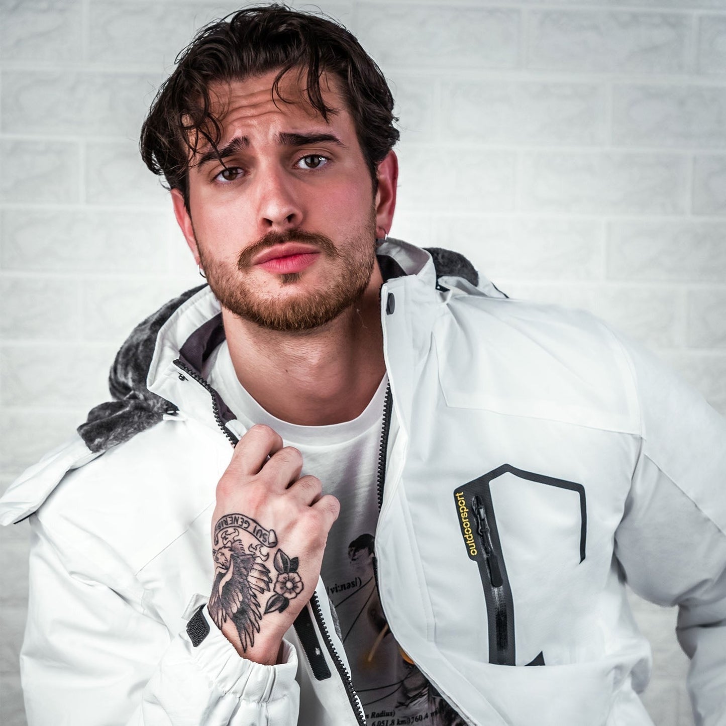 Arctic shield outdoorjacke orange grau - max