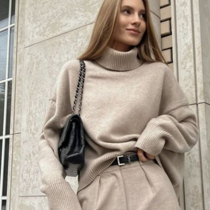 Rollkragenpullover Beige - Sofia