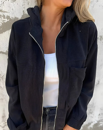 Gillian cordjacke mit kapuze – damen