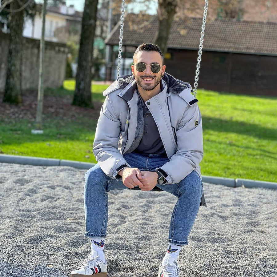 Arctic shield outdoorjacke orange grau - max