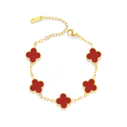 Schwarzes Blumenarmband - Nadine