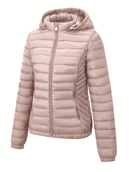 Damen Zip-up hoodie puffy coat