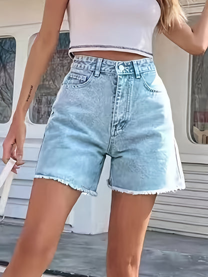 Hellblaue Denim Shorts - Lea