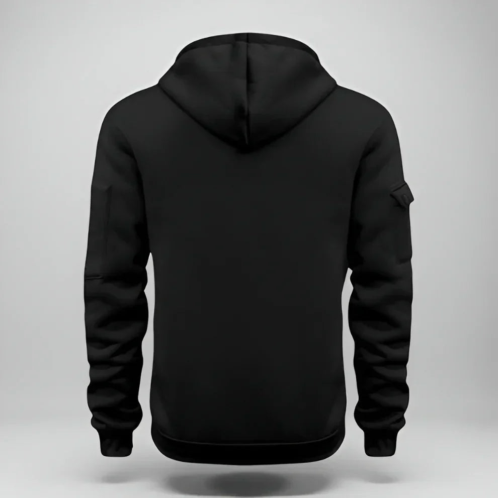 Herren-hoodie mit halbem reißverschluss – herren
