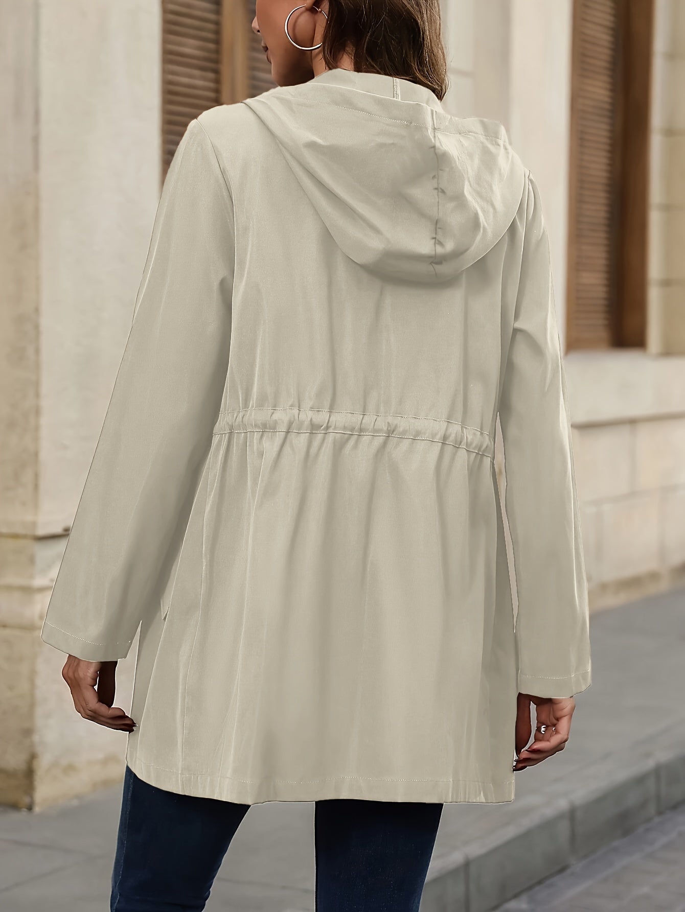 Modische Jacke mit Taillenzug und Knopfleiste – Perfekt für den Alltag