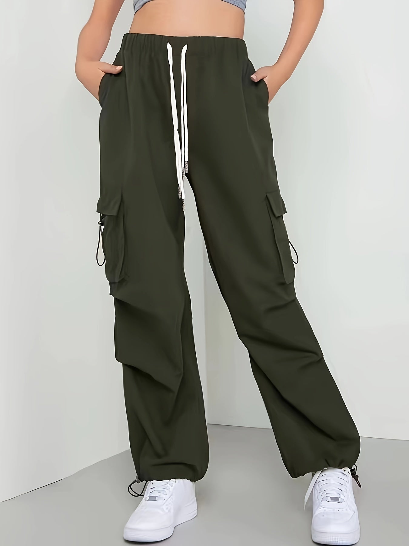 Bordeauxrote Cargo Chinohose - Sophie