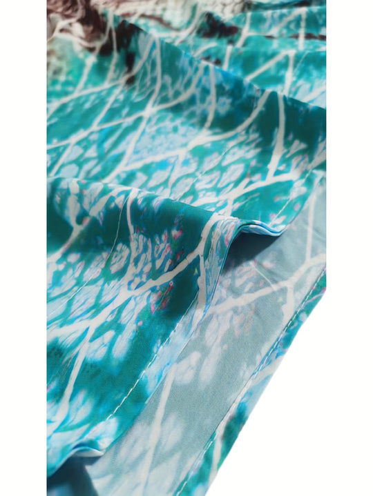 Türkis boho maxi-kaftan kleid - Anna