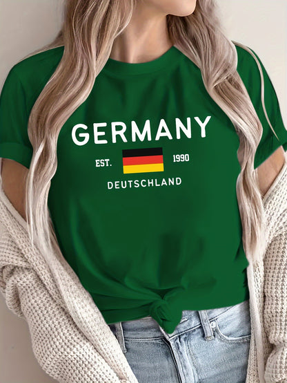 Deutschland Print T-Shirt - Lena