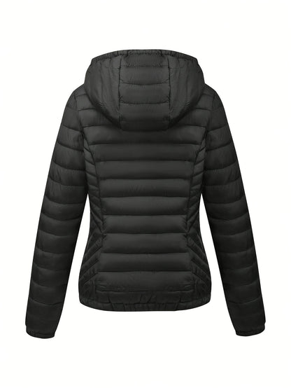Damen Zip-up hoodie puffy coat