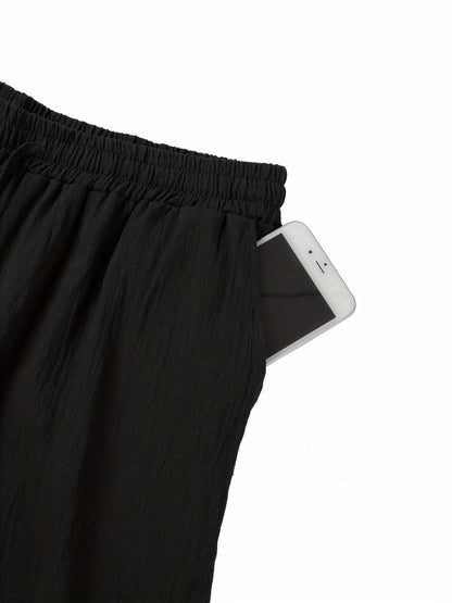 Gerade geschnittene hose mit elastischem bund – herren