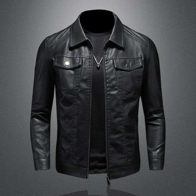 Nelson lässige biker-lederjacke – herren