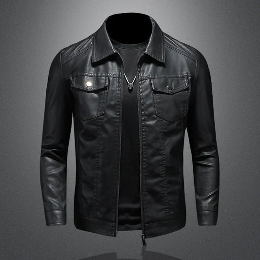 Nelson lässige biker-lederjacke – herren