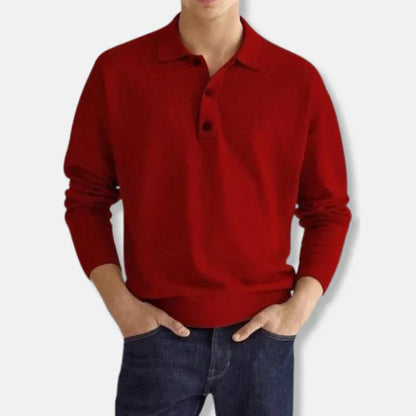 Johan – pullover mit polokragen aus baumwollmischung