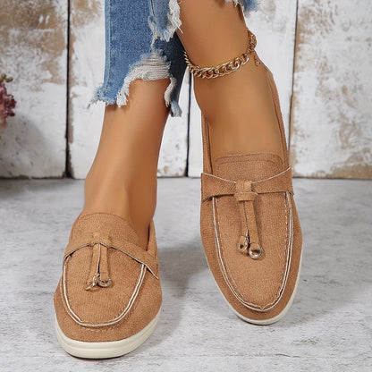 Beige Elegante Loafers - Anna