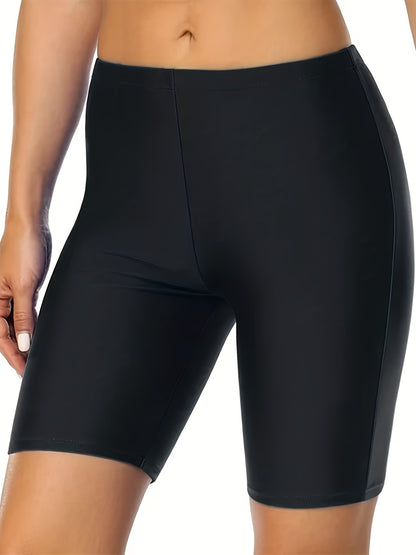 Schwarze High-Waist Swim Shorts - Emma