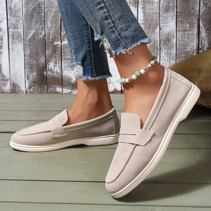 Beige Komfort Loafers - Elegante Lena