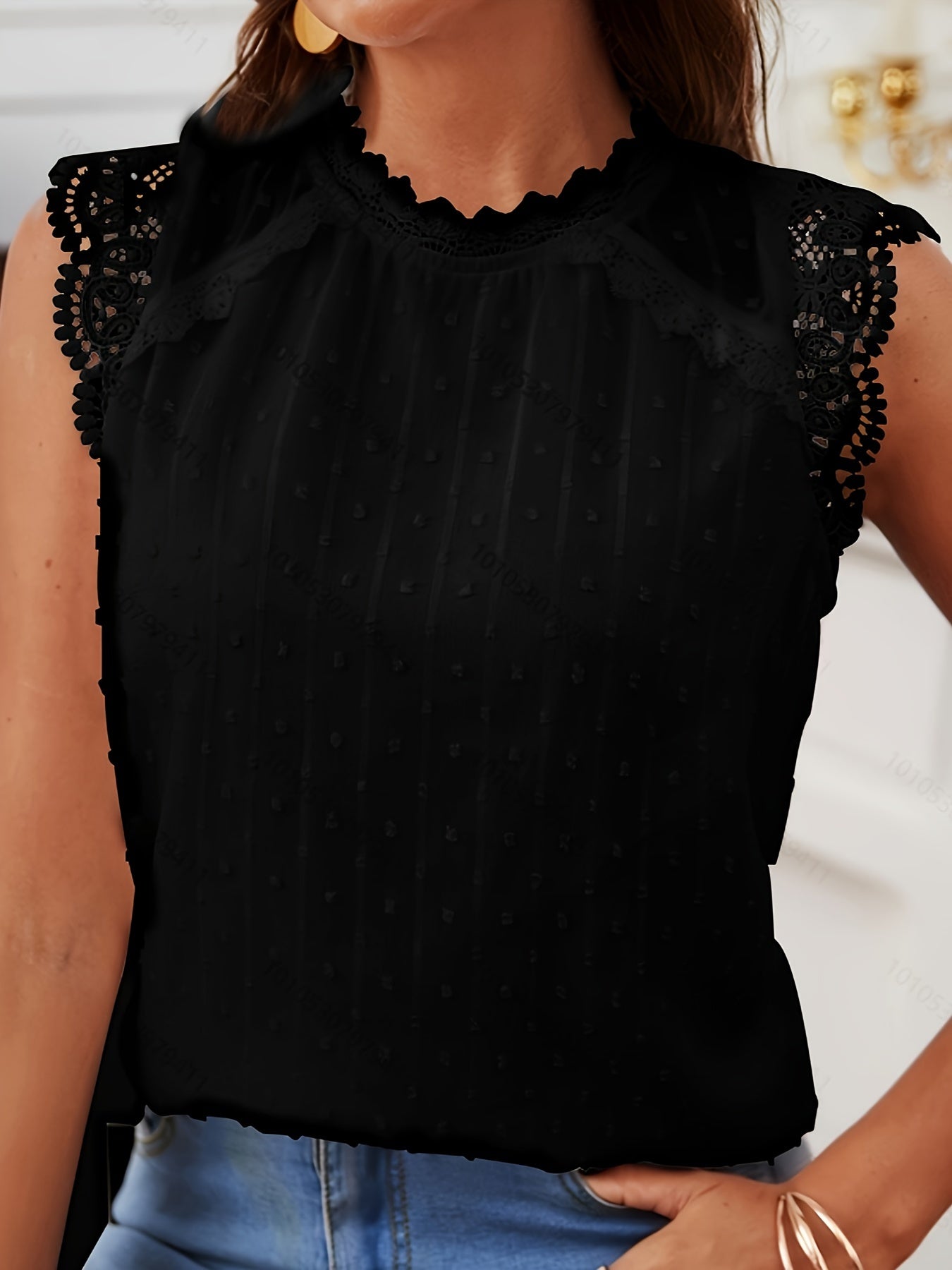 Weiße Spitzenbluse - Anna