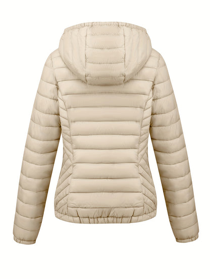 Damen Zip-up hoodie puffy coat