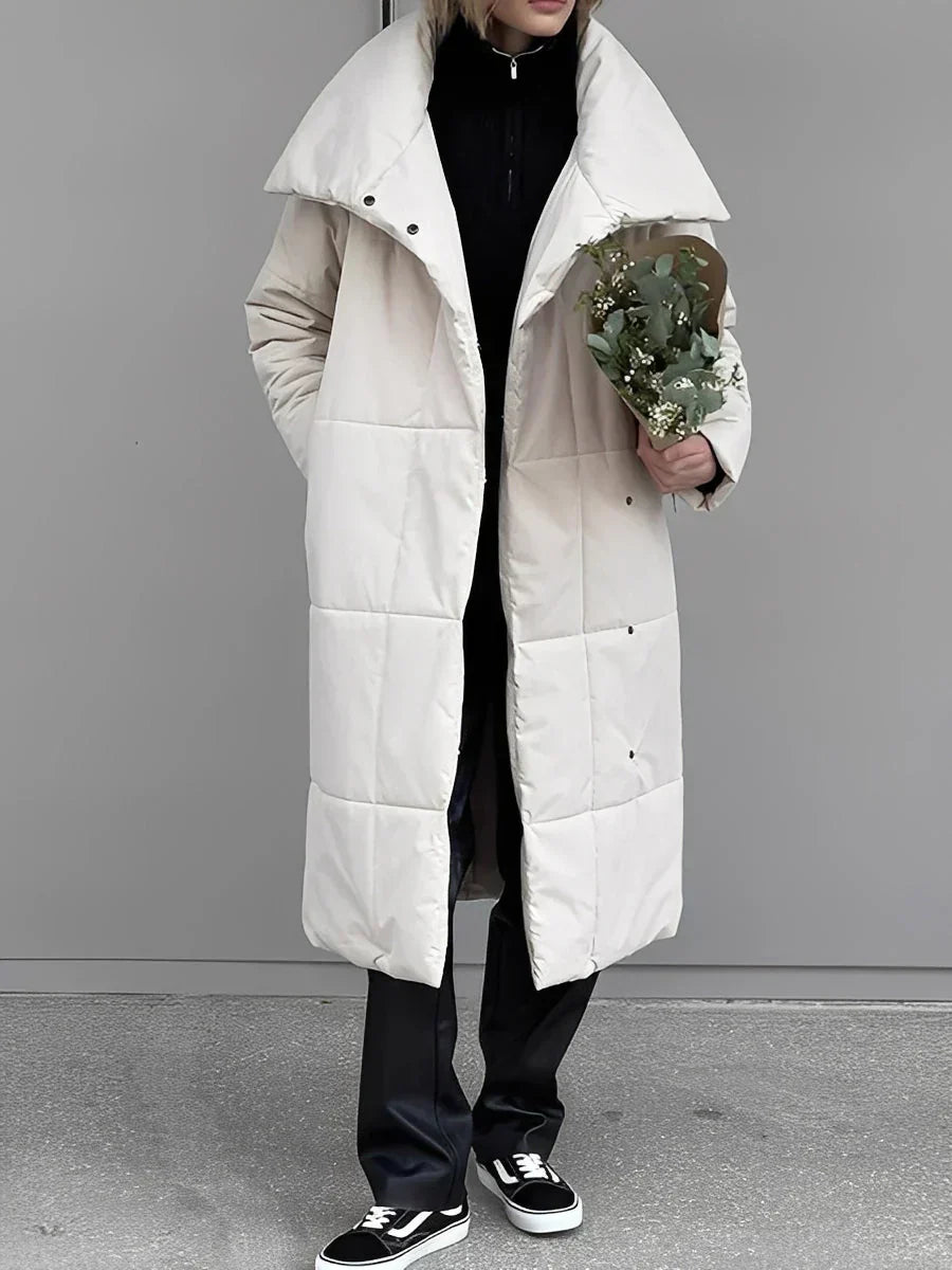 Adaline lange, warme steppjacke – damen