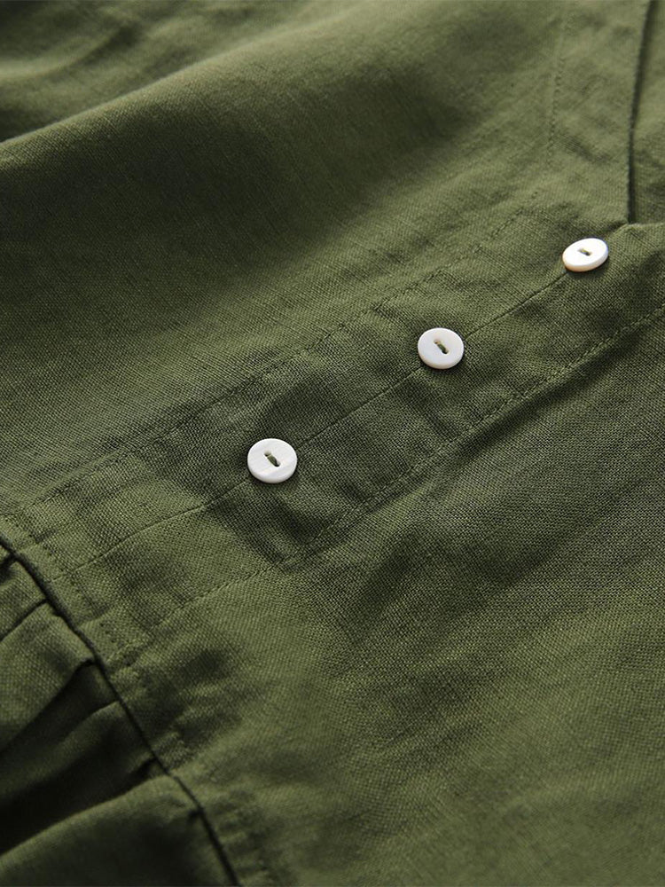 Beiges Ärmelloses Midikleid Mit Knopfdetails - Emma