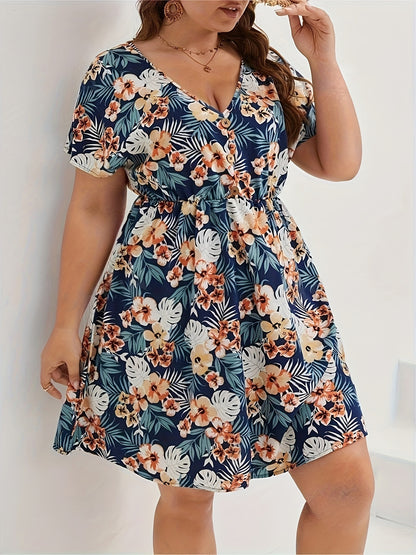 Weißes Florales Sommerkleid - Lara