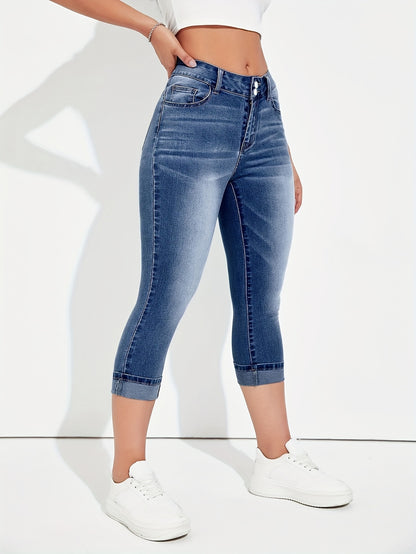 Blaue Capri-Jeans - Nora