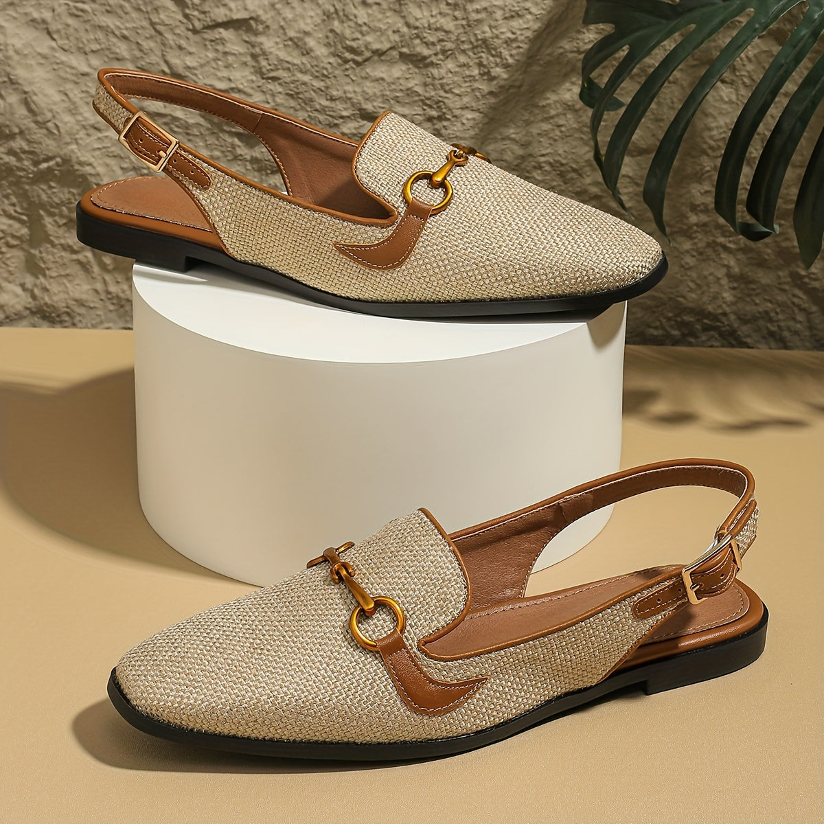 Elegante Apricot Damen Sandalen