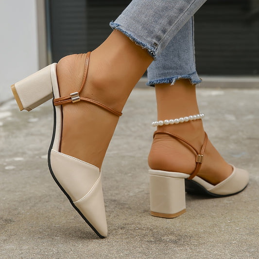 Cremeweiße Slingback-Sandalen - Vanessa