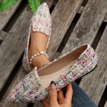 Elegante Schwarze Ballerinas - Spitz