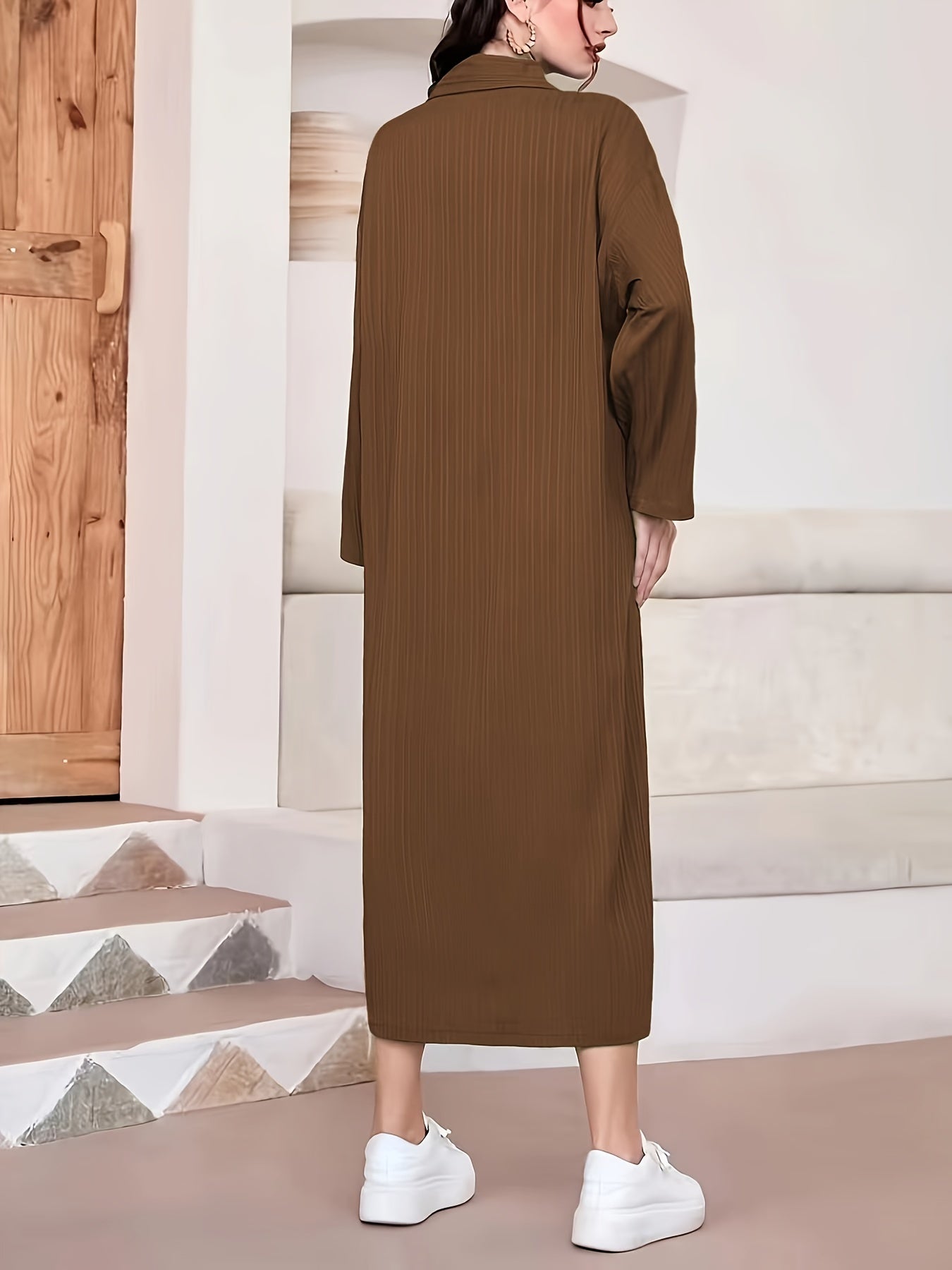 Braunes Hemdblusenkleid - Nora