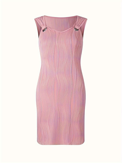 Weißes Sommerkleid mit Wellenlinien - Emilia