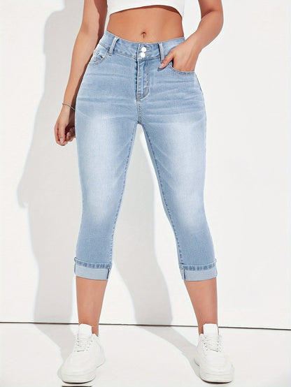 Blaue Capri-Jeans - Nora
