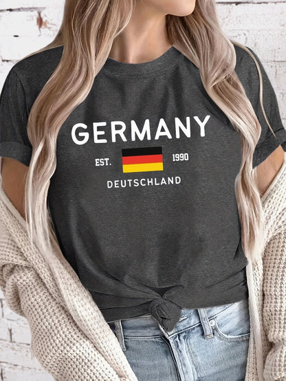 Deutschland Print T-Shirt - Lena
