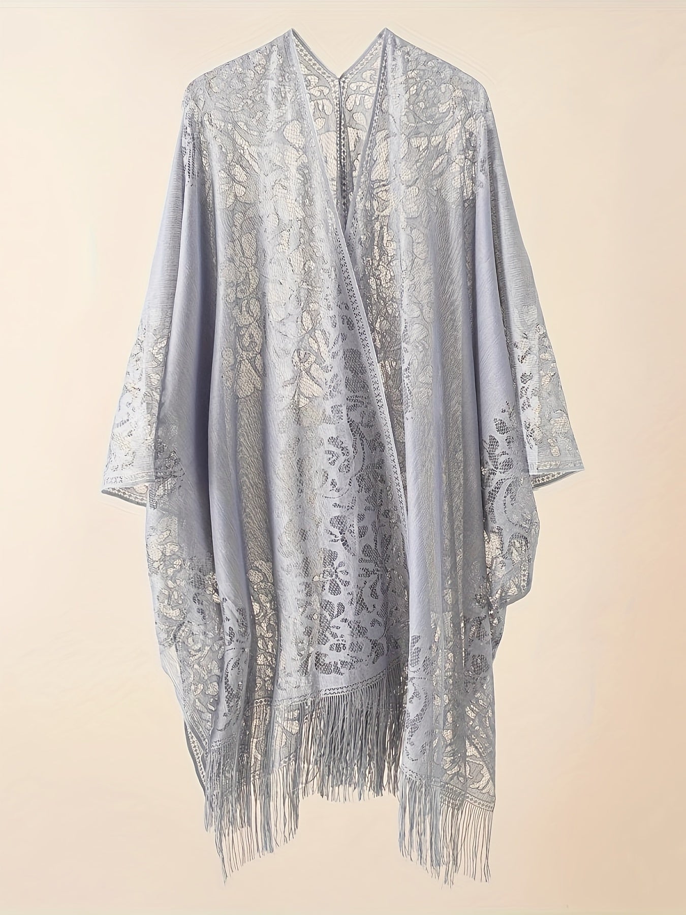 Schwarzer Spitzen-Kimono - Helena