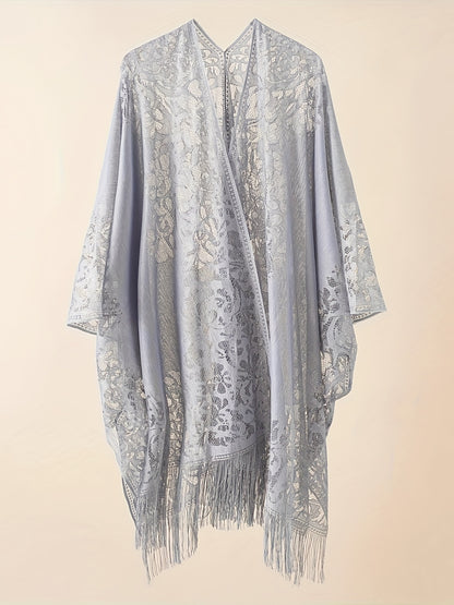 Schwarzer Spitzen-Kimono - Helena