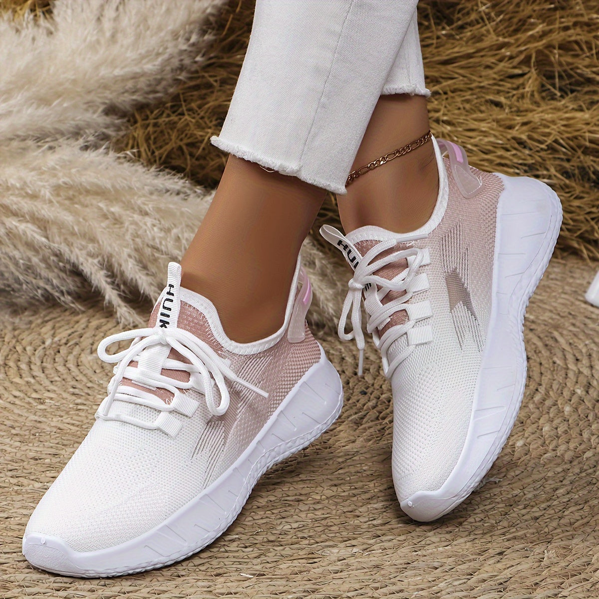 Weiße Grüne Sneaker - Hanna