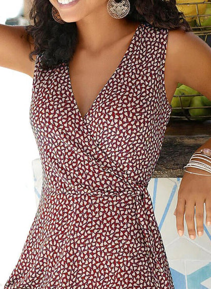 Ärmelloses Weiß Sommerkleid - Flora